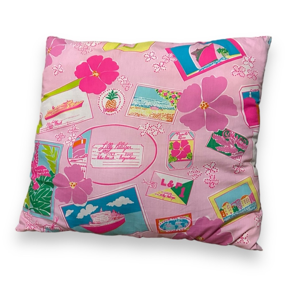 Lilly Pulitzer Fabric Pillow - Hand-sewn